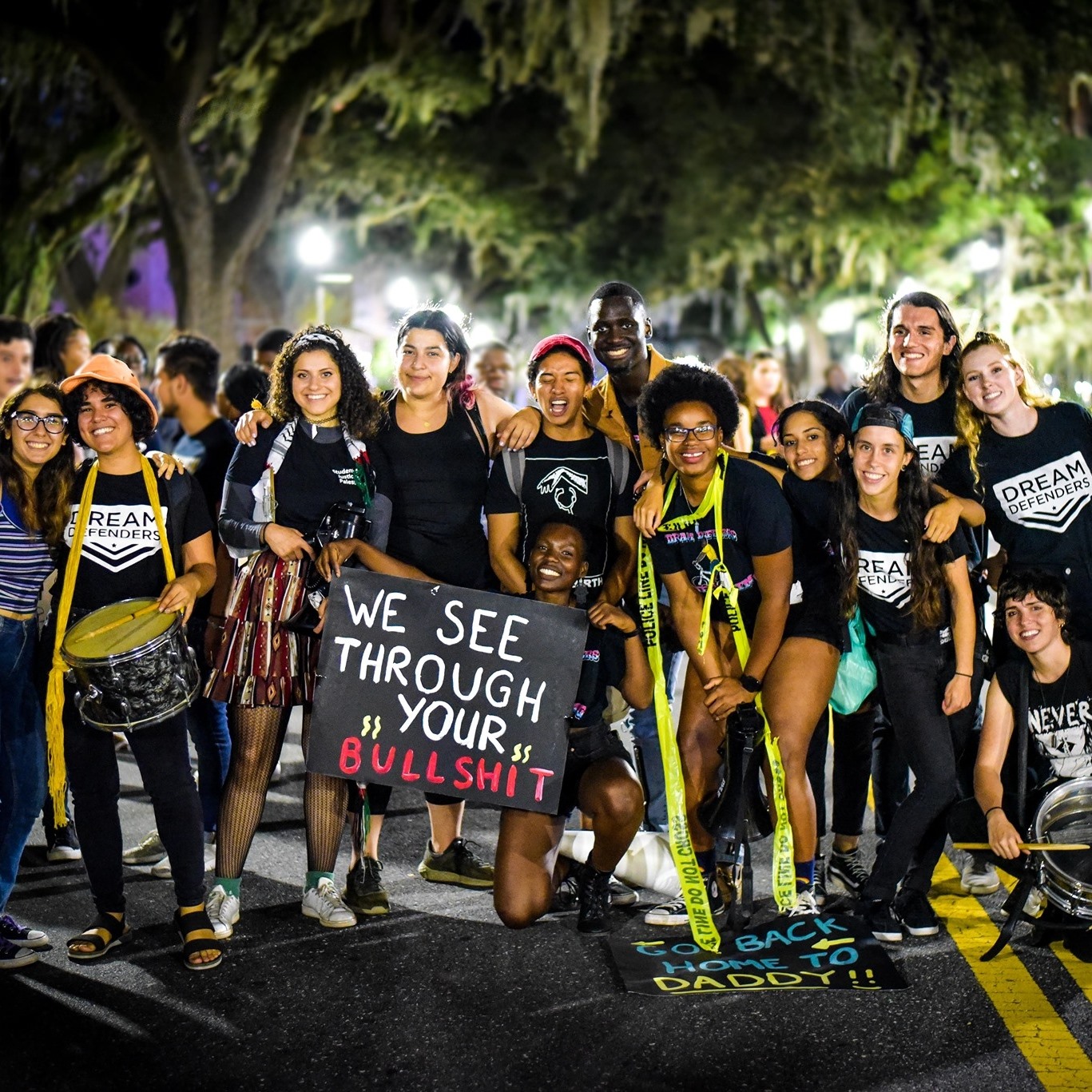Gainesville squadd A group shot of the Gainesville Dream Defenders squadd